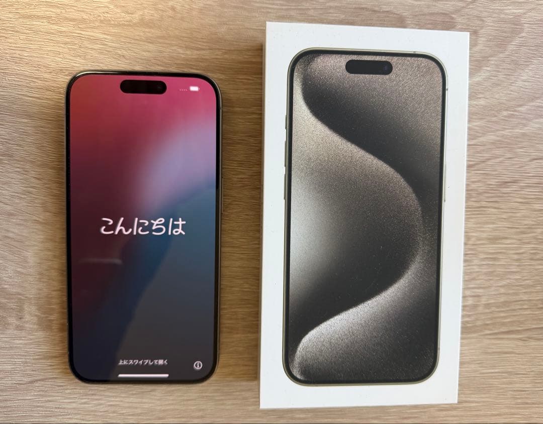 iPhone 15 Pro 256GB カメラレンズ割れあり 動作確認済 箱あり