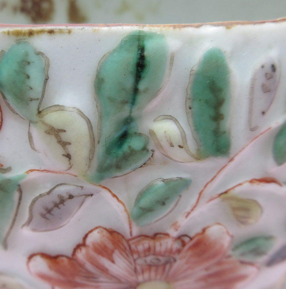 蝶彫刻 火屋 陽刻 花紋 古い 香炉 E90918