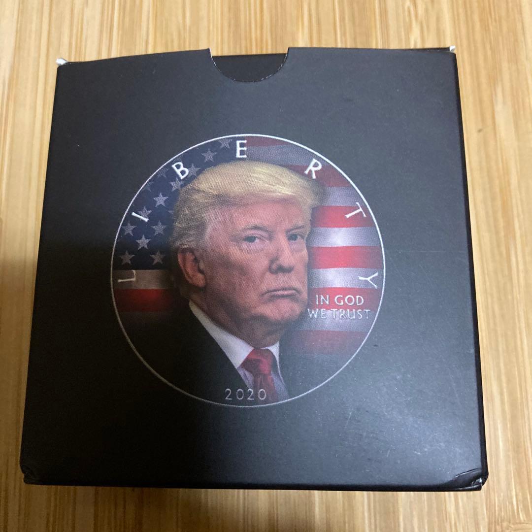 トランプ大統領　カラー銀貨　2020 ディープステート 1オンス　No.45！
