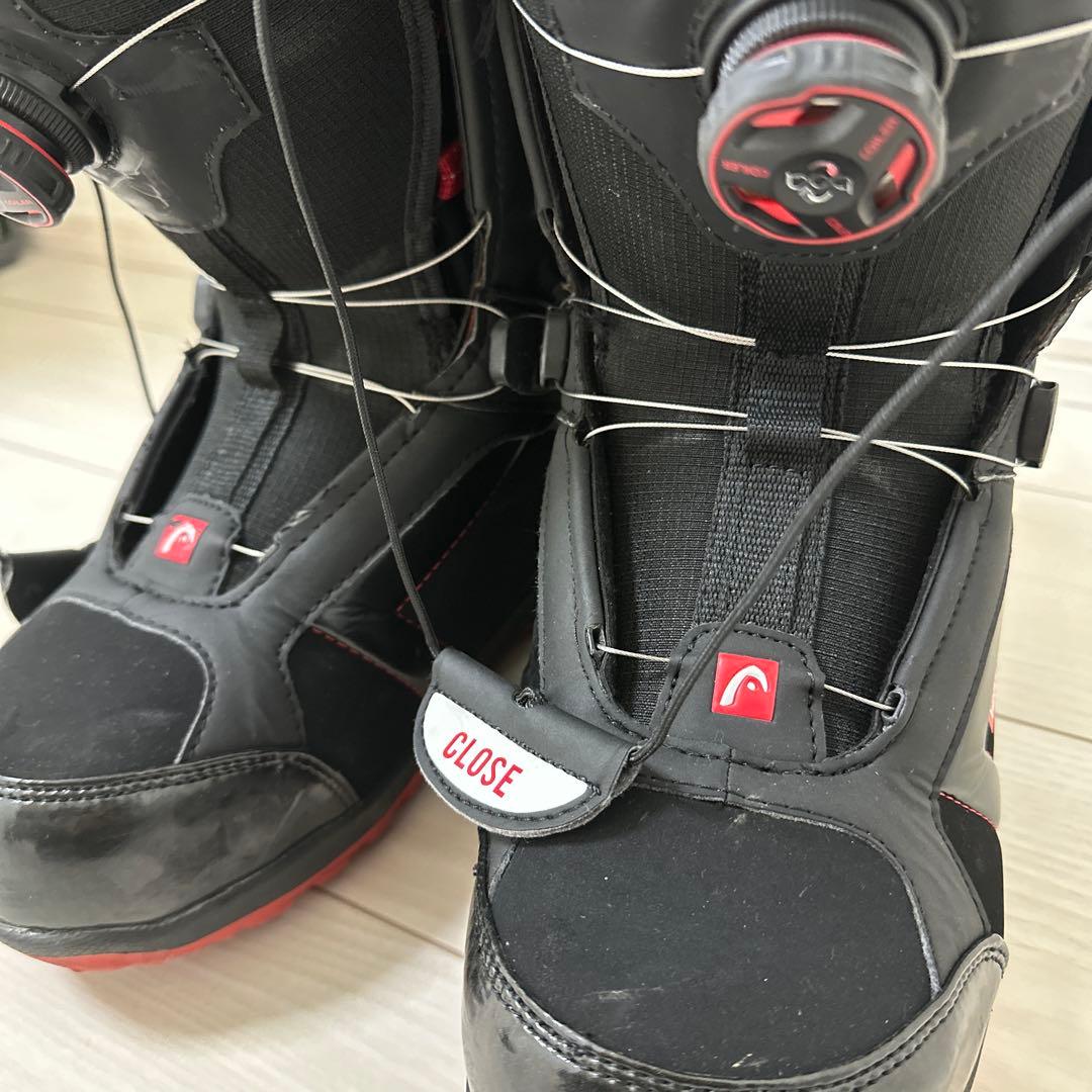 head スノーボードブーツ ブラック/レッド ボアシステム
