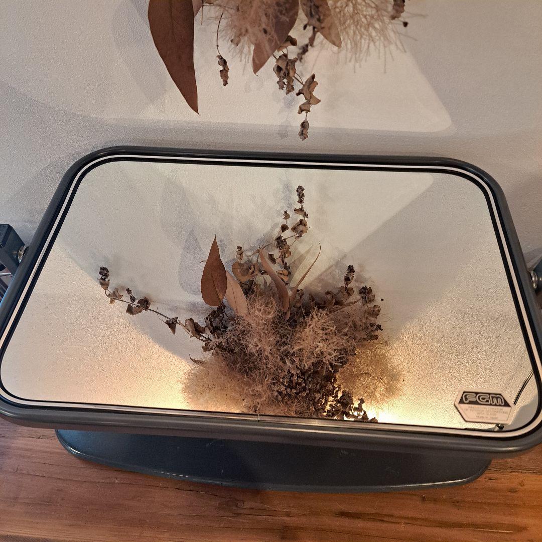 ヴィンテージ　アンティーク　 グレー ミラー　卓上　スイング　インダストリアル