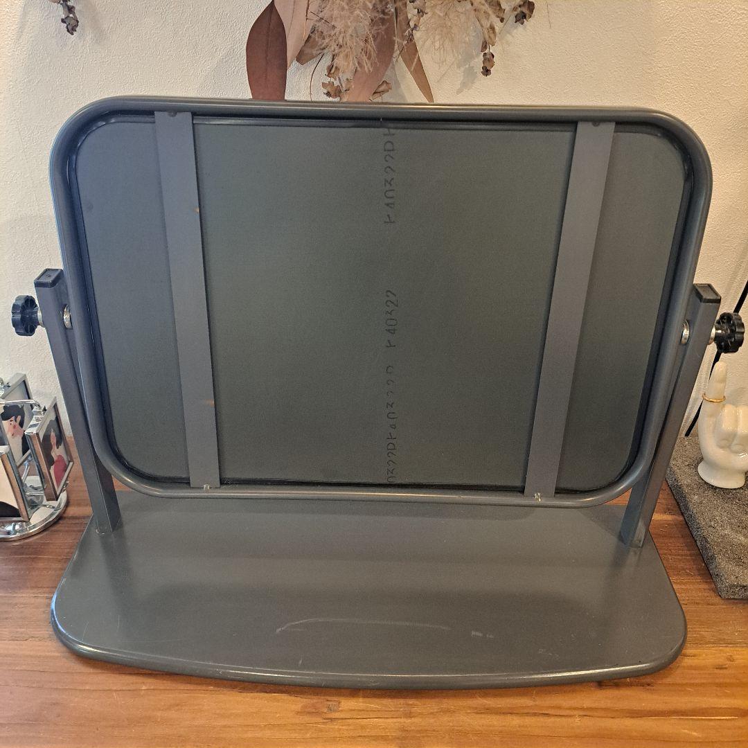 ヴィンテージ　アンティーク　 グレー ミラー　卓上　スイング　インダストリアル