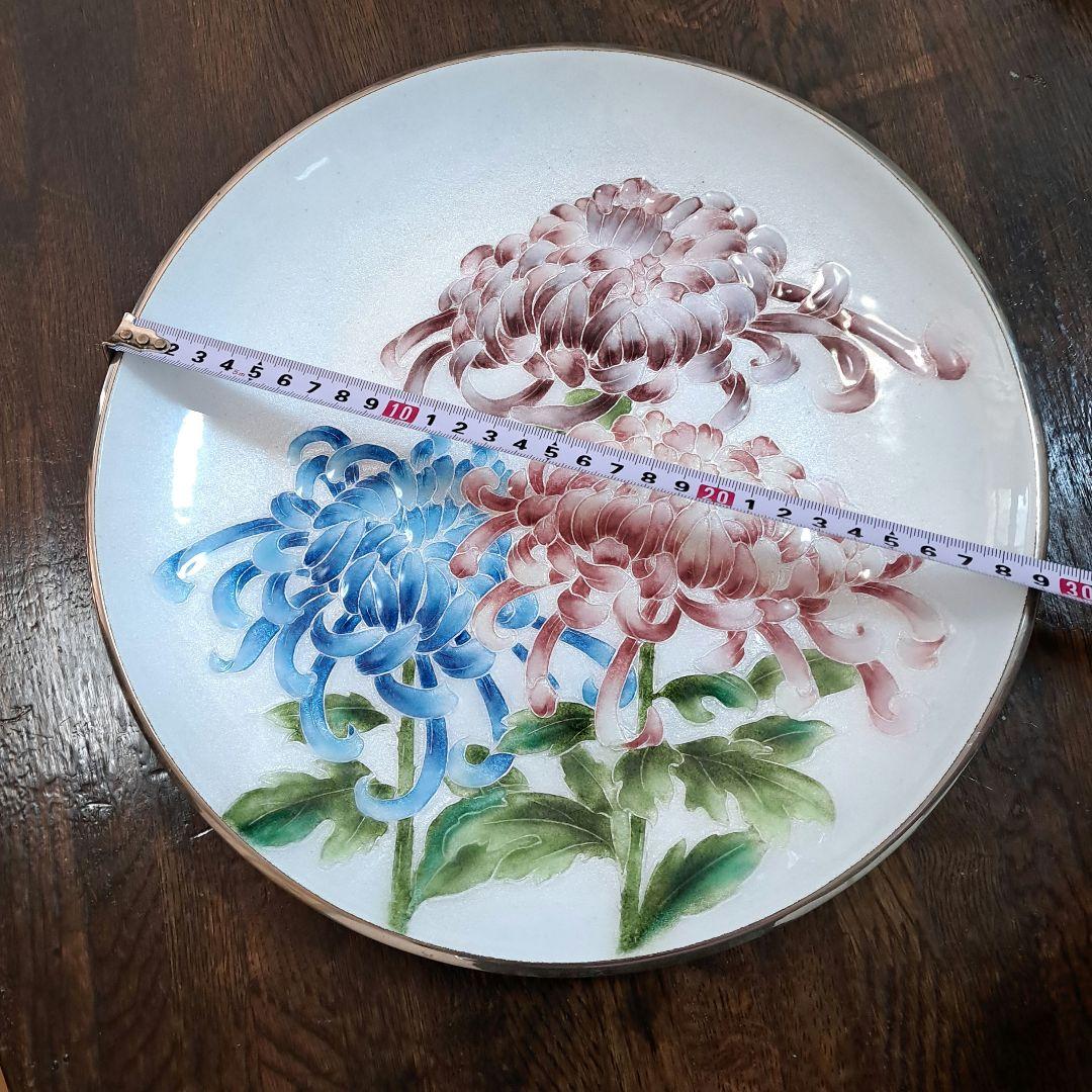 七宝焼　飾り皿　直径約30cm ヴィンテージ