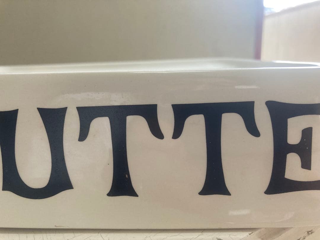 値下げ　イギリス　ビンテージ　PURE BUTTER 陶器製　デッドストック