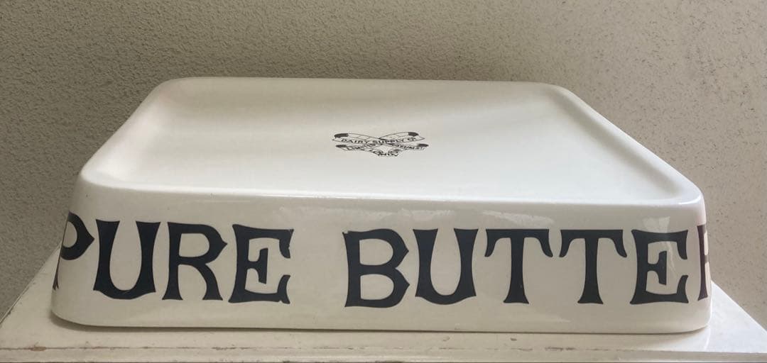 値下げ　イギリス　ビンテージ　PURE BUTTER 陶器製　デッドストック