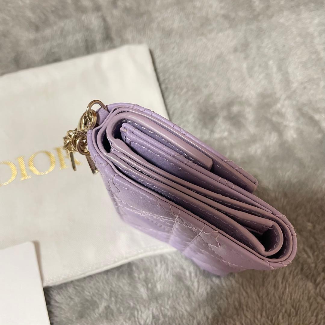 Dior ハートキルティング ロータスウォレット 三つ折財布