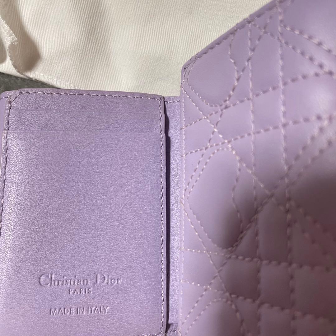 Dior ハートキルティング ロータスウォレット 三つ折財布