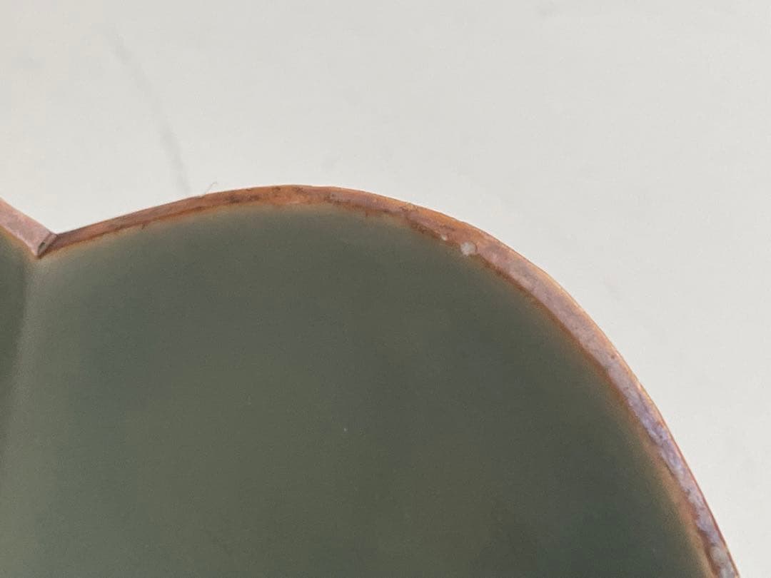 骨董　アンティーク　柿右衛門青磁　青磁色絵　菊図　輪花縁　膾皿　なます皿　菊花皿