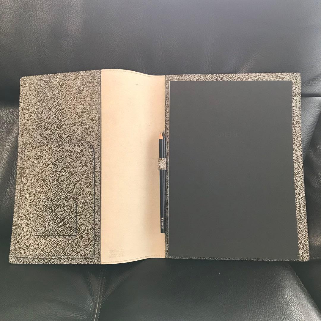 Pinetti スティングレイ エイ革 A4サイズノートカバー　レザーカバー