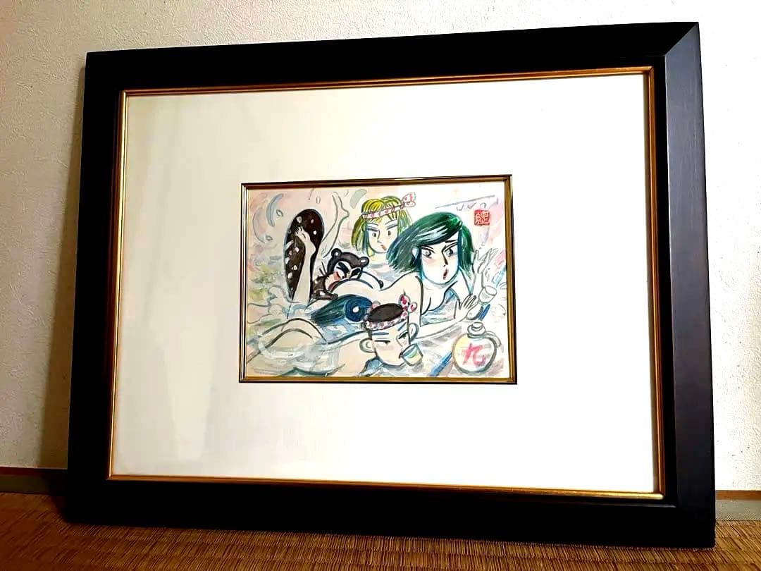 畑中純　「まんだら屋の良太」　肉筆画と本セット　希少品