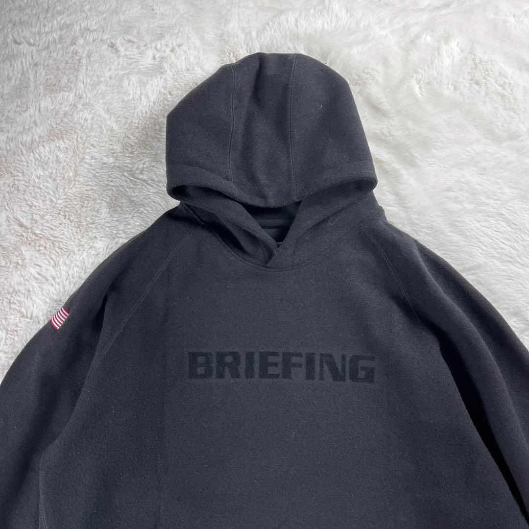 極美品 ブリーフィング ゴルフ ウール調 ロゴパーカー S ブラック ジム 完売