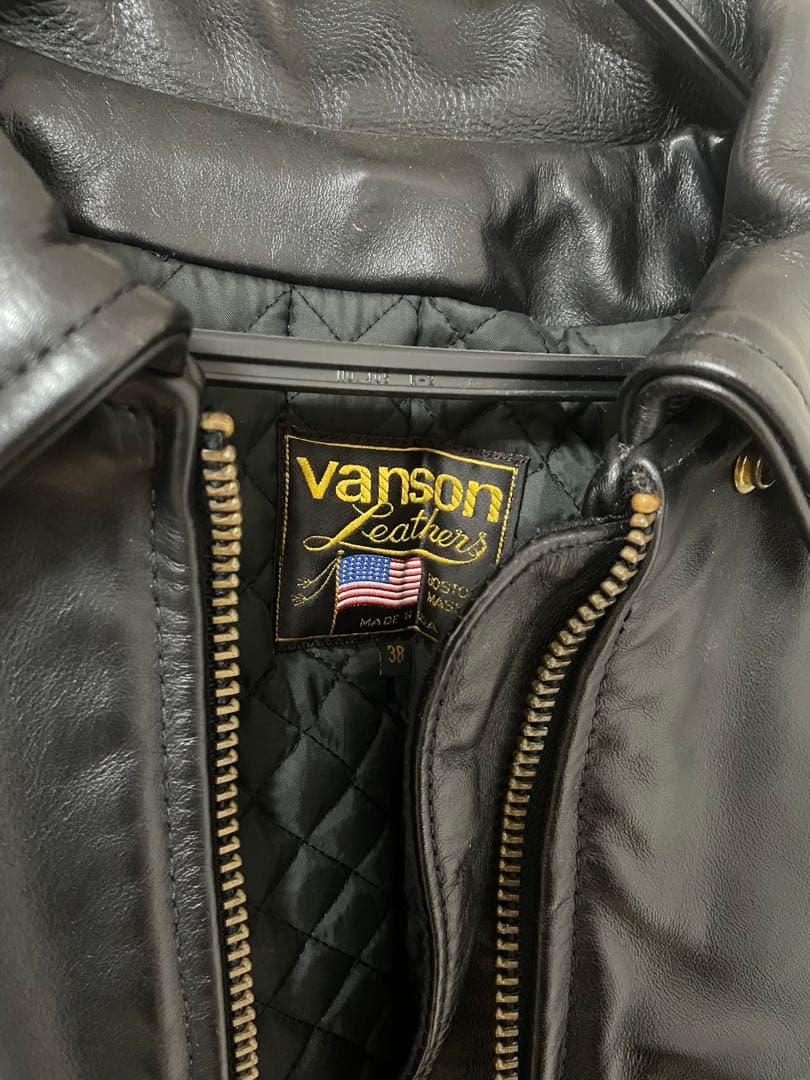 vanson レザー シングルライダースジャケット 38