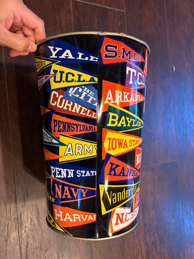 値下不可　希少　ビンテージ　カレッジ　ペナント　ダスト　ボックス　1960年代