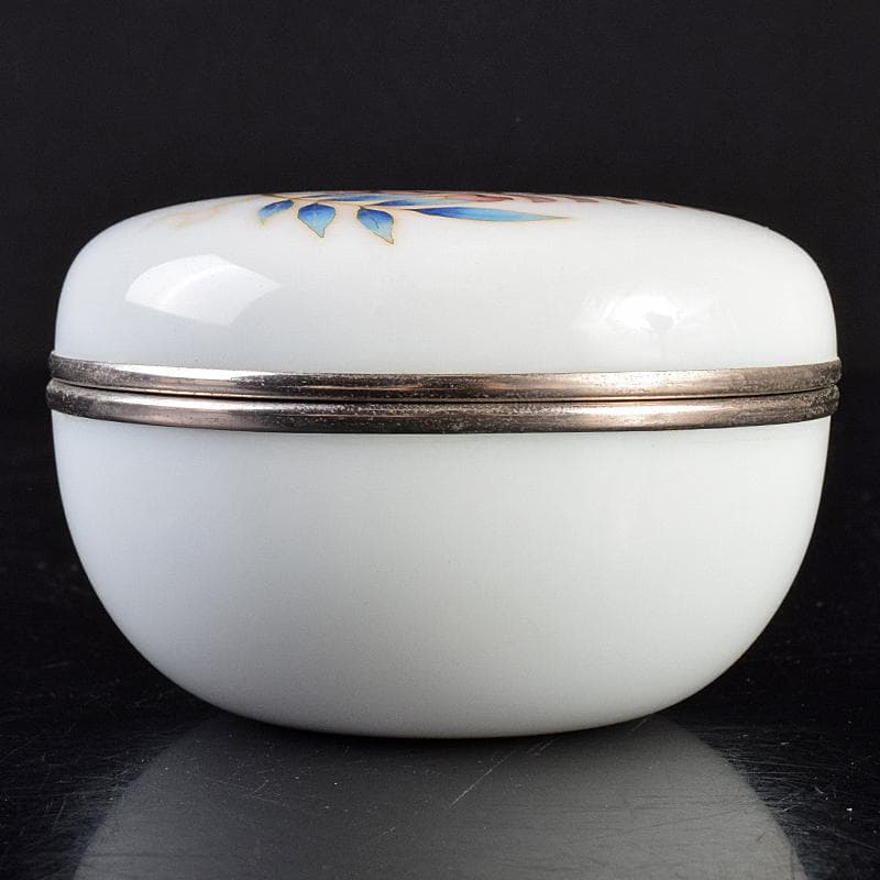 七宝焼　安藤七宝店　藤松紋　盒子蓋物　共箱　M　R7693