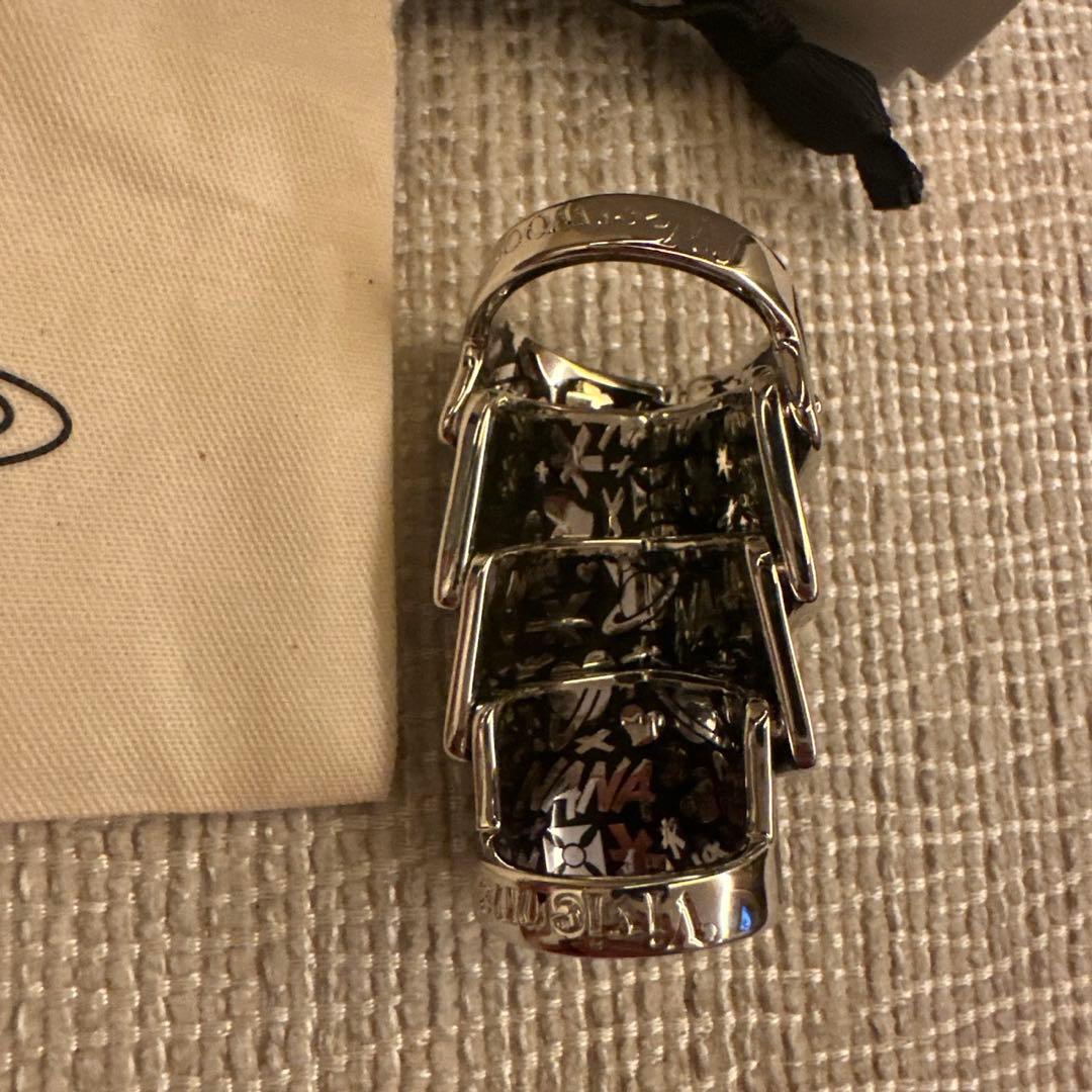新品未使用品　NANA ARMOUR RING vivienne 黒S