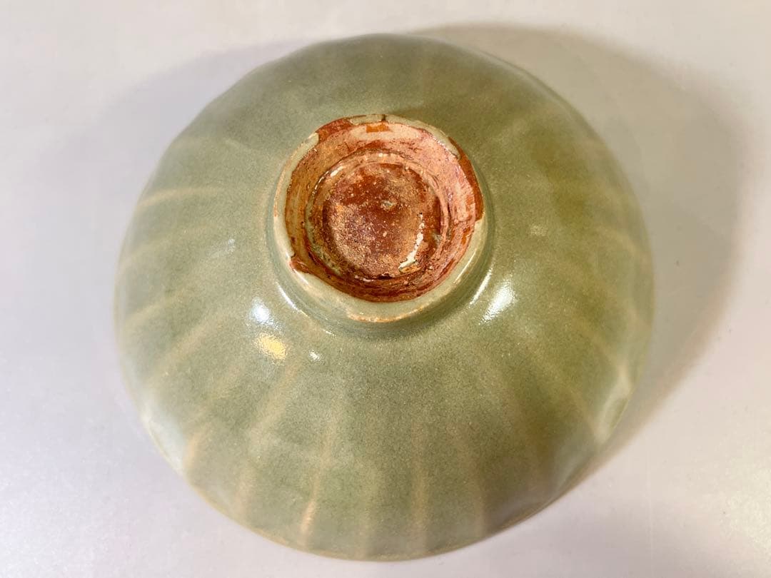 DT644 古い 中国 唐物 青磁 碗 茶道具