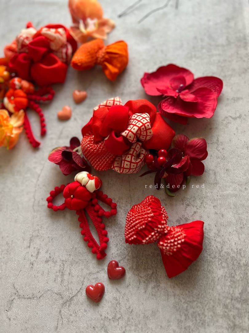 七五三　七五三髪飾り　ヘッドドレス　着物髪飾り　　双子ちゃんや姉妹set 077