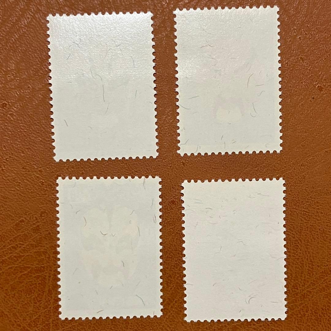 中国切手・民国・台湾切手　京劇のくまどり　4種完