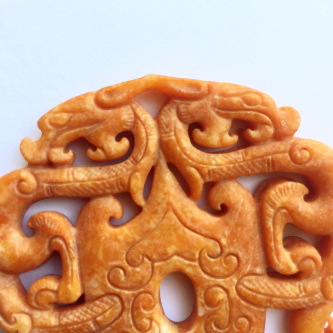 古玉石 高古玉 天然石 彫刻 龍紋