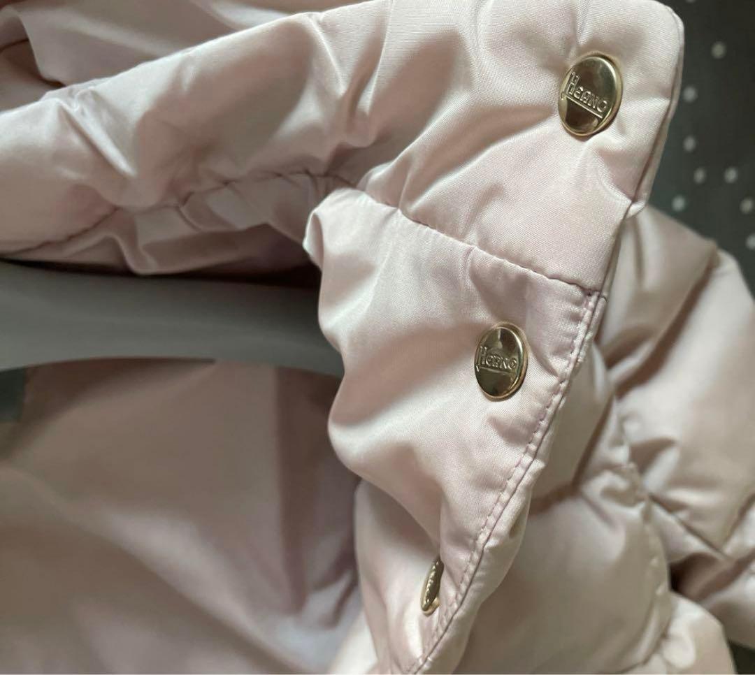 Herno ヘルノ　薄いピンク ダウンコート フード付き　2A 3歳