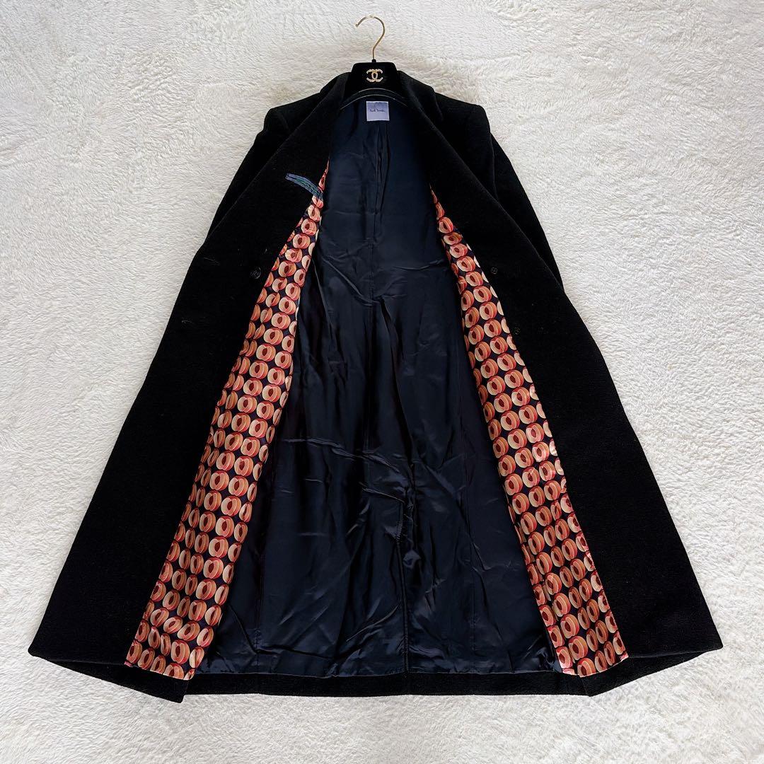 希少✨【ポールスミス】カシミヤ混ウールダブルチェスターロングコート ブラック38