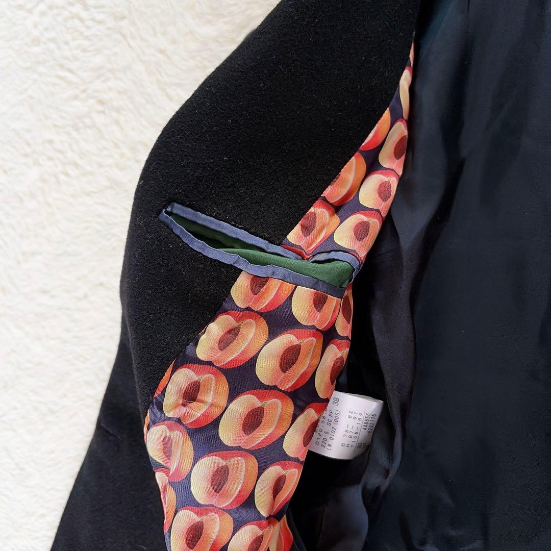 希少✨【ポールスミス】カシミヤ混ウールダブルチェスターロングコート ブラック38