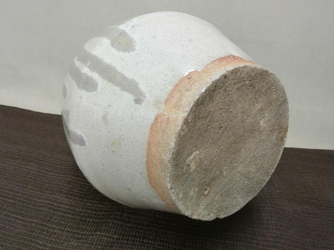 飾り映え！【徳利　緑釉筋文景色　信楽　壺　骨董・K2】インテリア花器　昭和レトロ