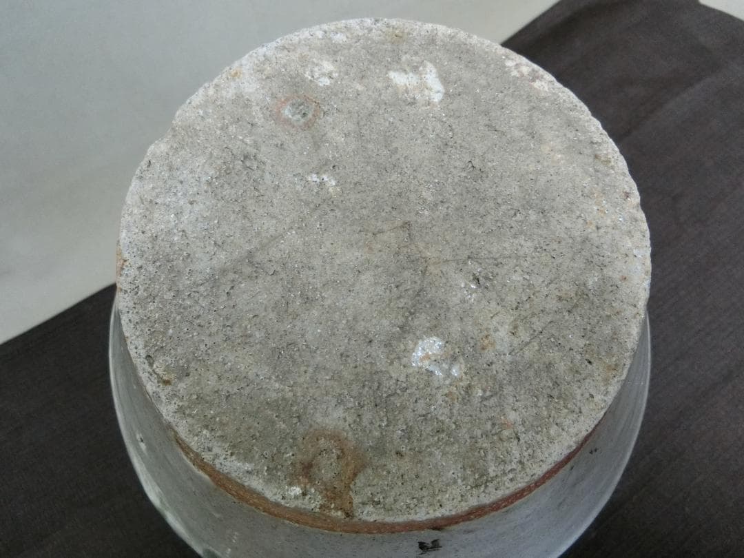 飾り映え！【徳利　緑釉筋文景色　信楽　壺　骨董・K2】インテリア花器　昭和レトロ