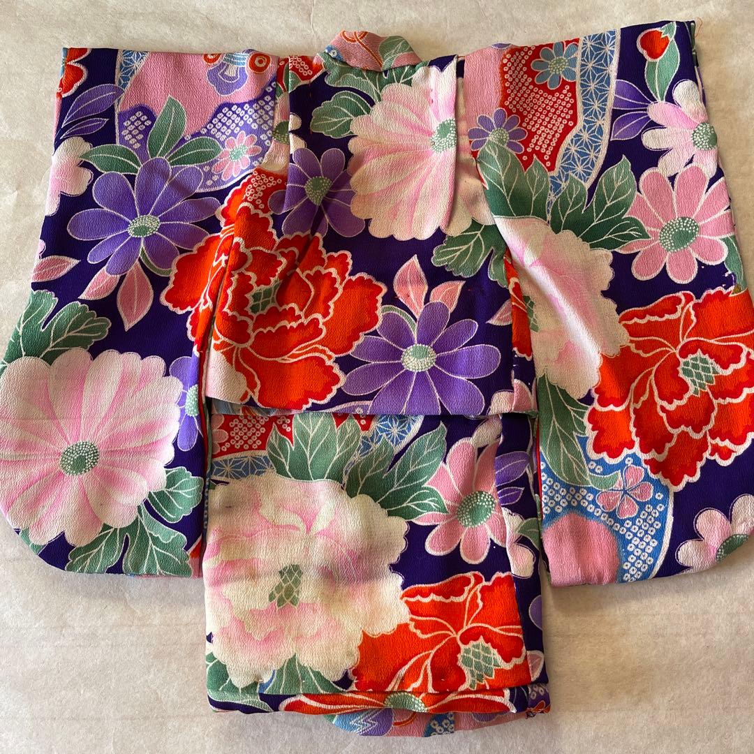 古布　一越縮緬　人形の着物　10号　120706