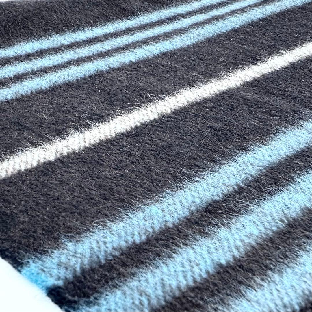 希少 未使用品✨バーバリー ブルーレーベル マフラー ボーダー カシミヤ100%