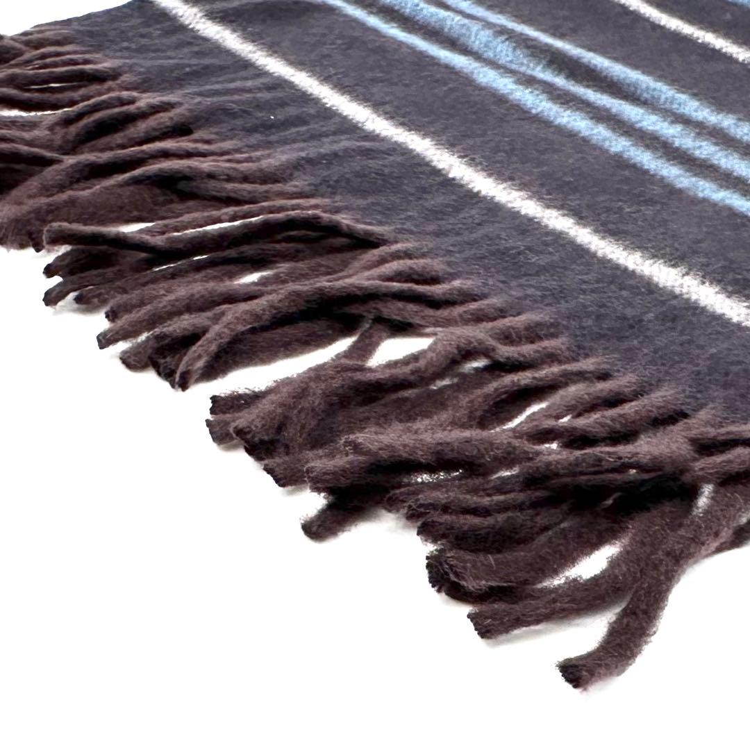 希少 未使用品✨バーバリー ブルーレーベル マフラー ボーダー カシミヤ100%