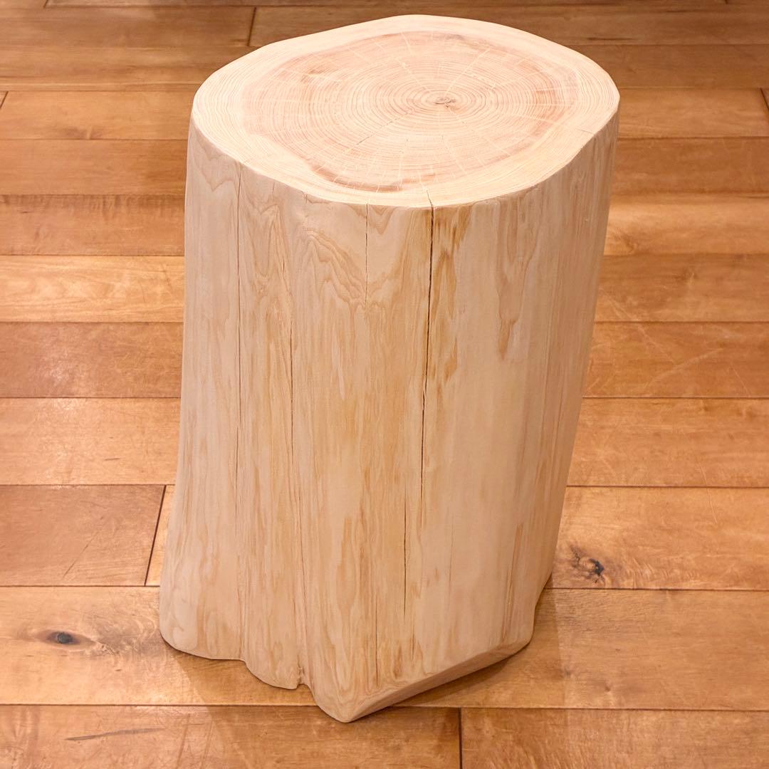 檜 丸太 スツール 椅子　No.1550