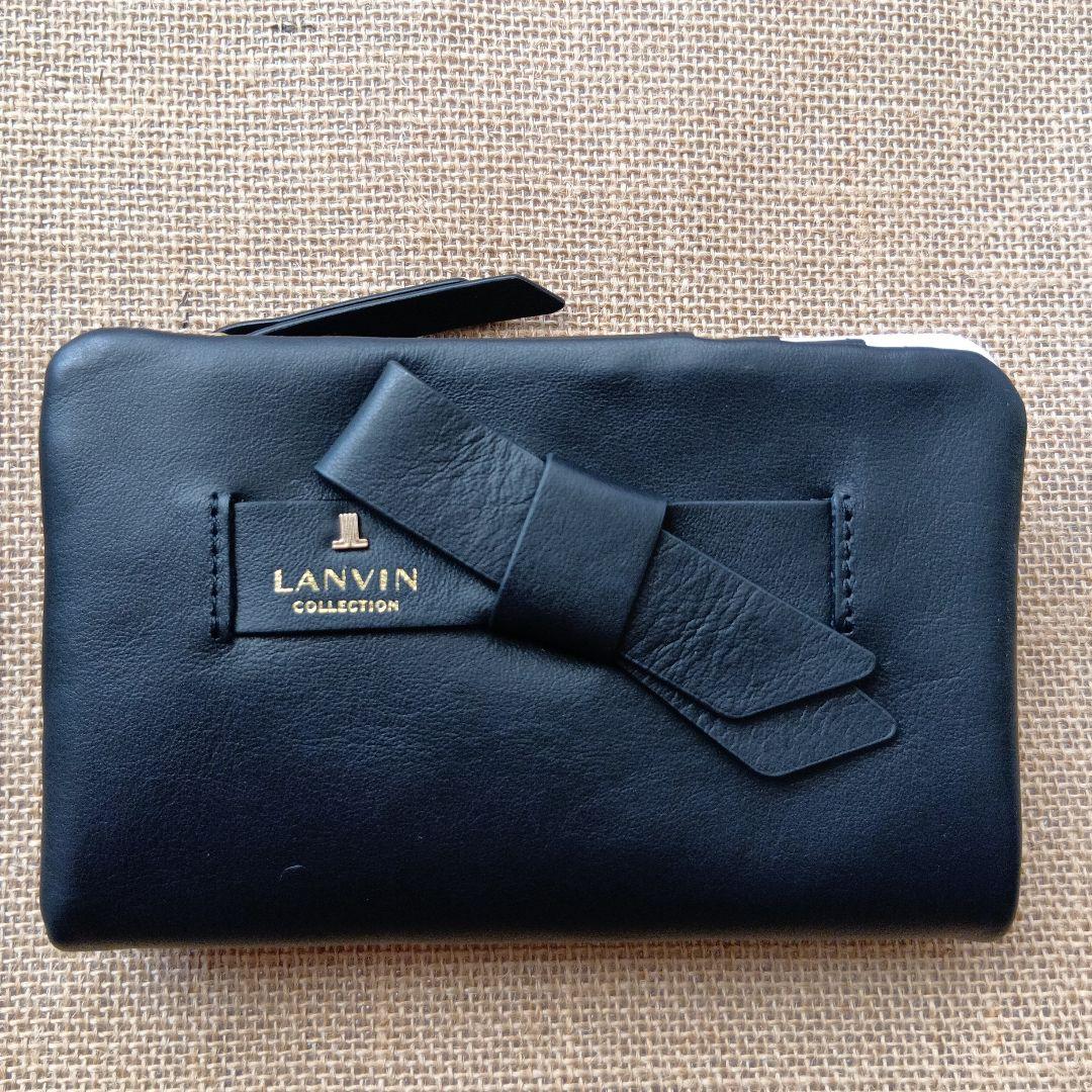 1/8限定価格 新品未使用 ランバンコレクション ラペリパース　折り財布 黒