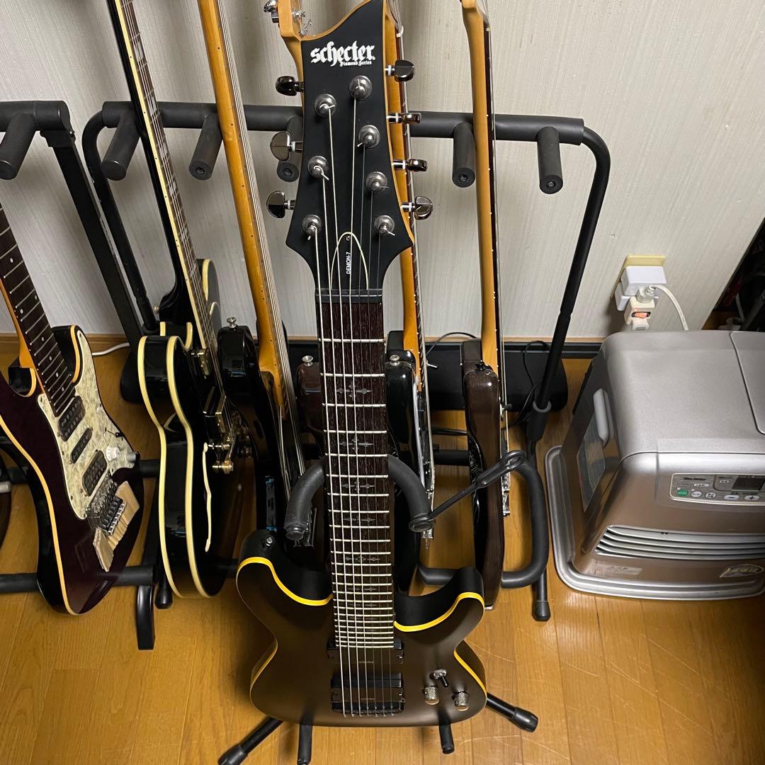 Schecter demon series 7弦　ブラック　エレキギター