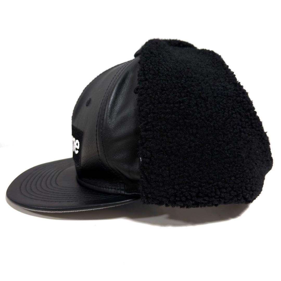 Supreme New Era レザー耳当てキャップ ボックスロゴ 7 1/2