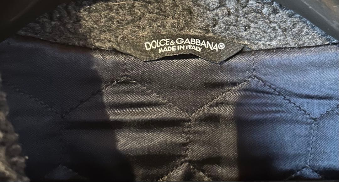 DOLCE & GABBANA ボアジャケット チャコールグレー