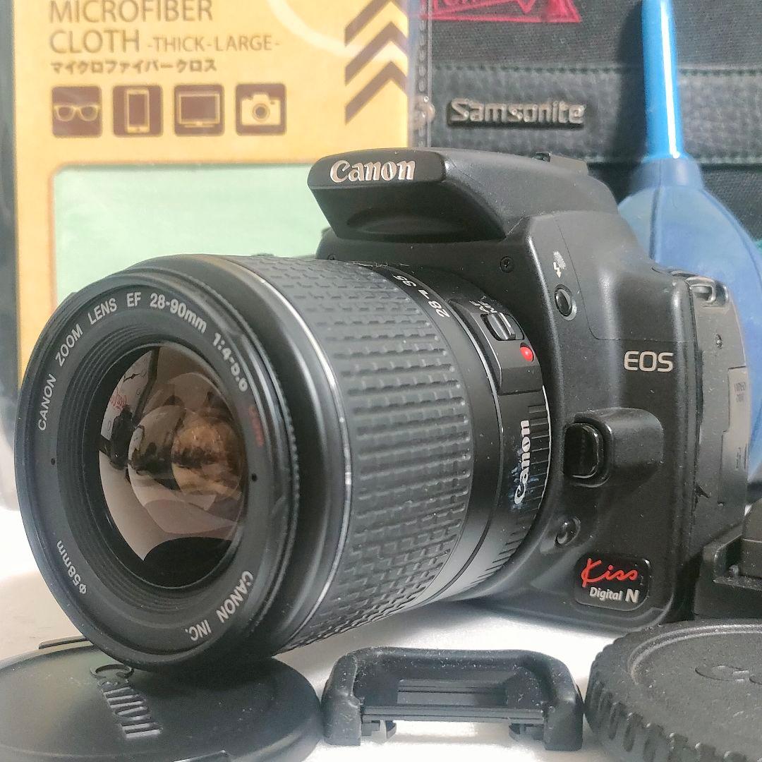 動作可！☆canon一眼レフカメラ☆「eos kiss n」レンズセット♪