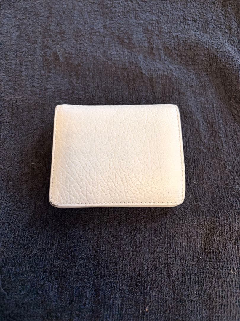 Maison Margiela レザー 二つ折り財布 ライトグレー 箱付き