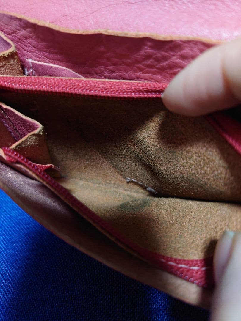 財布/イルビゾンテ/二つ折り/レザー/サーモンピンク/カッコ可愛い/お洒落