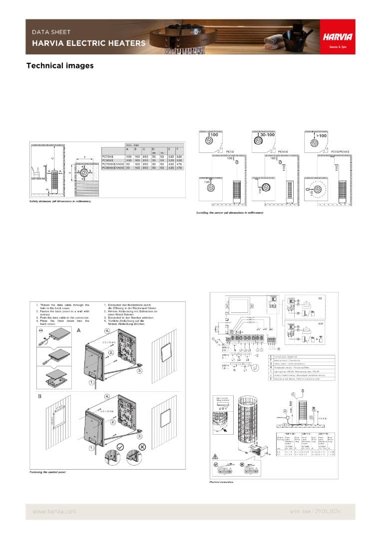 [電源２ｍ付]HARVIA CILINDRO PC70　200V 6.8KW