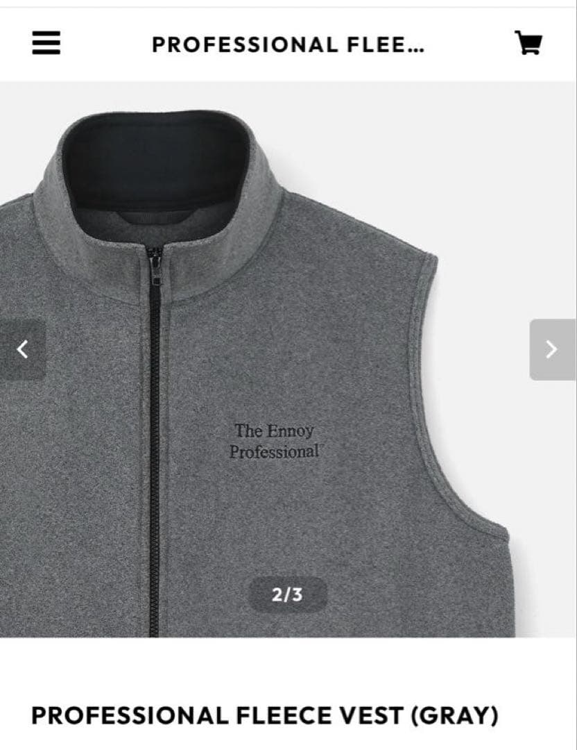 《Mサイズ》ennoyエンノイPROFESSIONAL FLEECE VEST