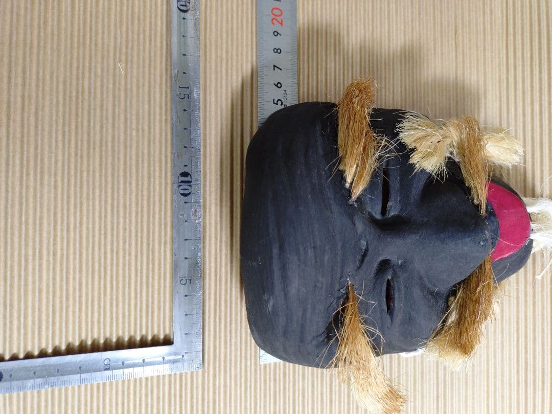 伝統的な能面 「翁」「黒式尉」 2点セット　木彫り　木彫　神楽