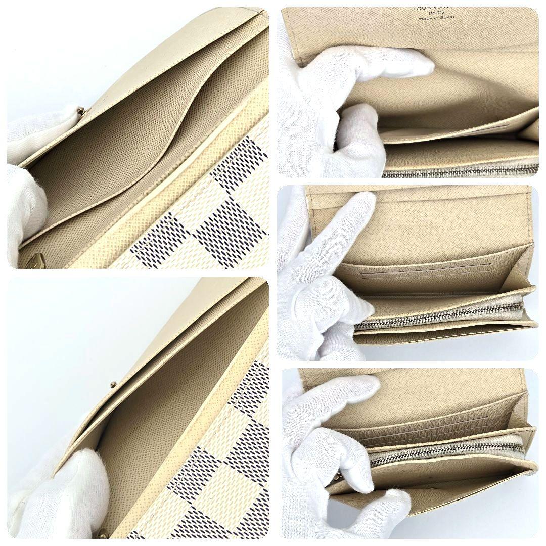 【新型】 ルイヴィトン ポルトフォイユ トレゾール 折り財布 ダミエアズール