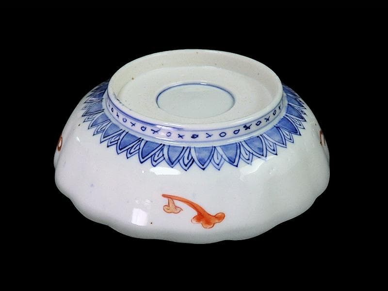 古伊万里　金襴手　桜花に春駒の図　膾皿　２客　F026AS-CVl