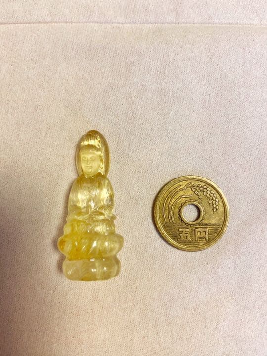 超レアな極太タイチンルチルクォーツ  観音AA