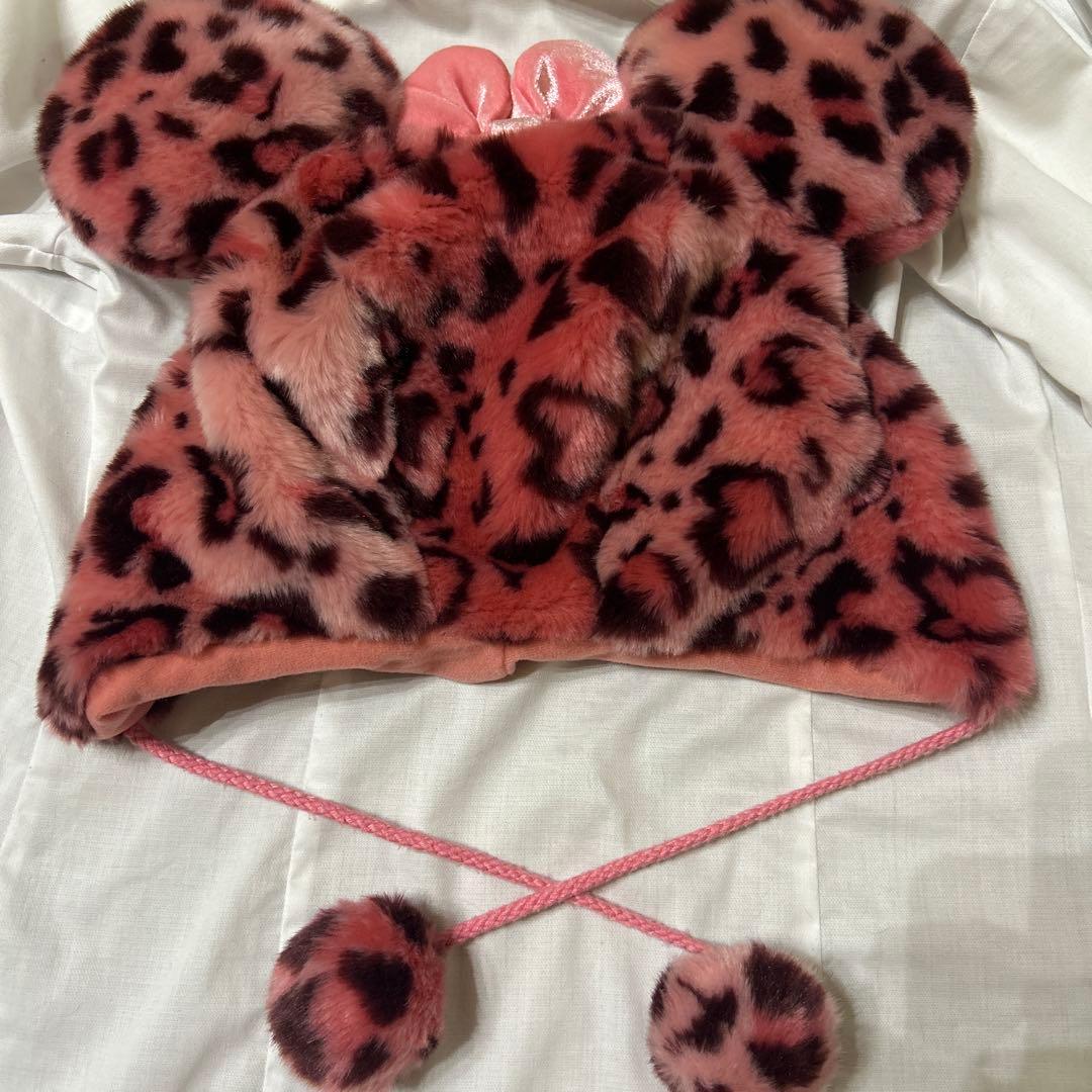 ディズニー ファンキャップ ヒョウ柄 ミニー