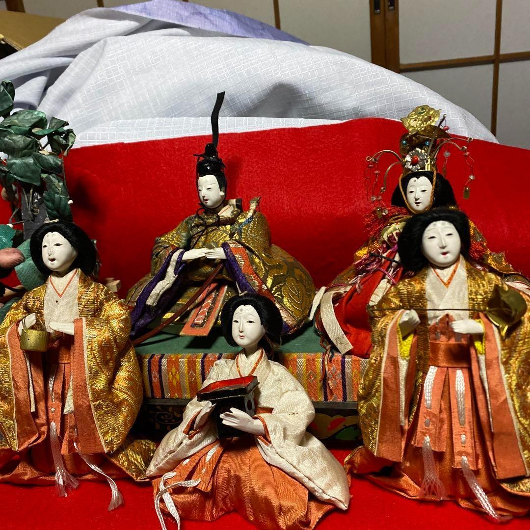 雛祭り　古い雛人形　１５体　お道具も　小さな　芥子雛　明治　大正戦前