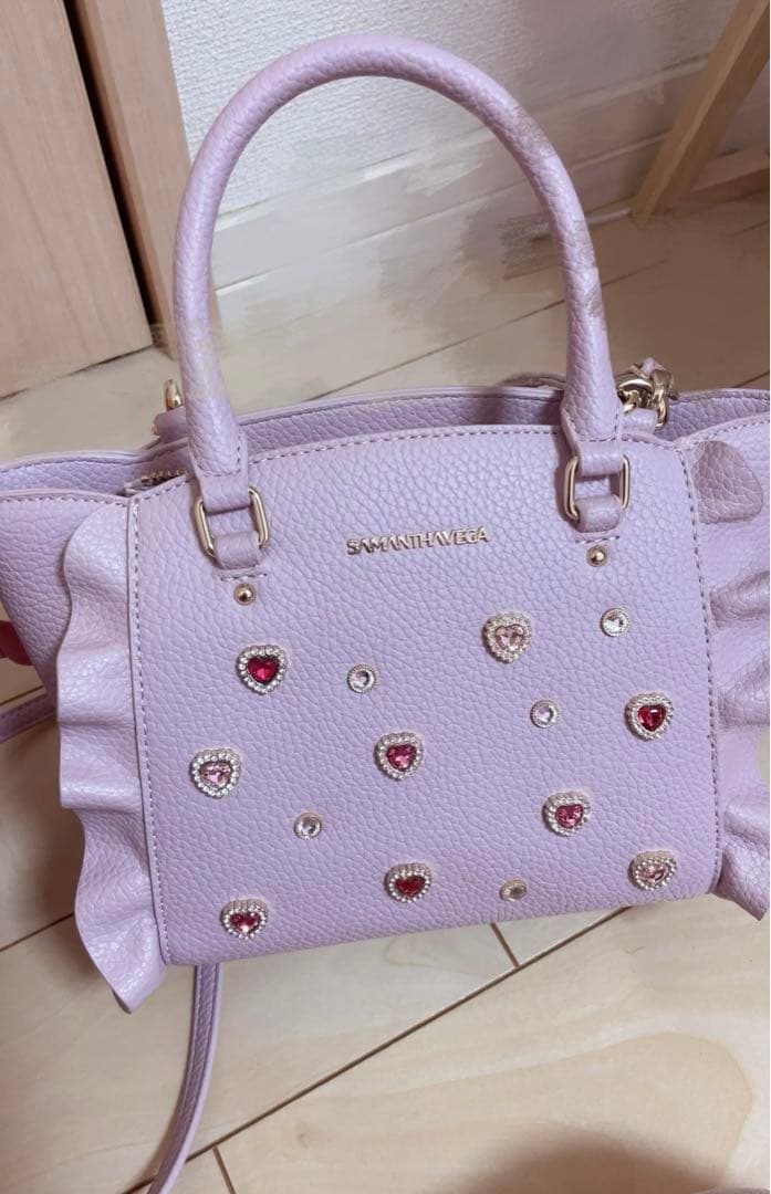 Samantha Vega ビジューフラッター ピンク 汚れあり