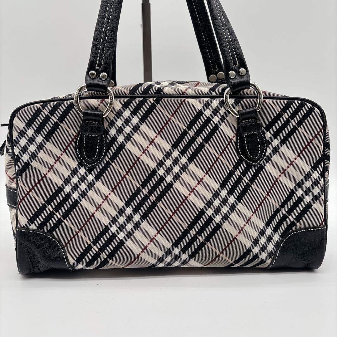 バーバリーブルーレーベル ミニボストン ノバチェック レザー ナイロン