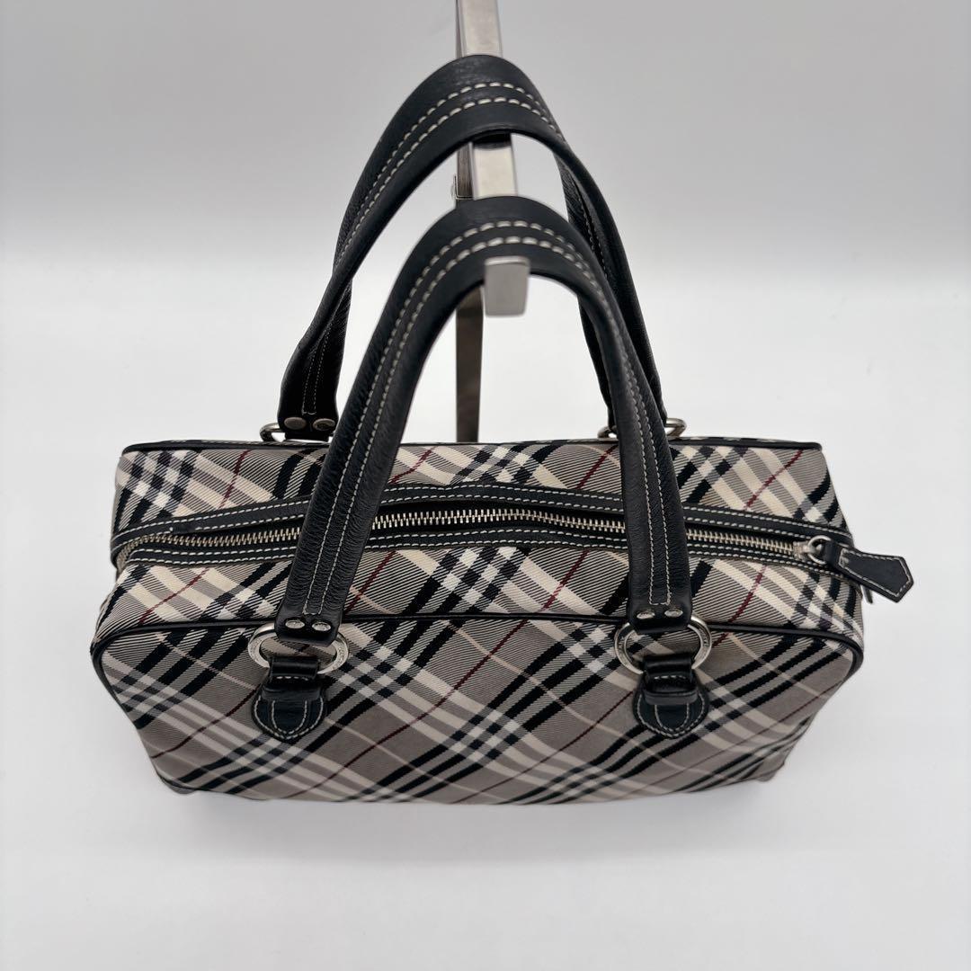 バーバリーブルーレーベル ミニボストン ノバチェック レザー ナイロン